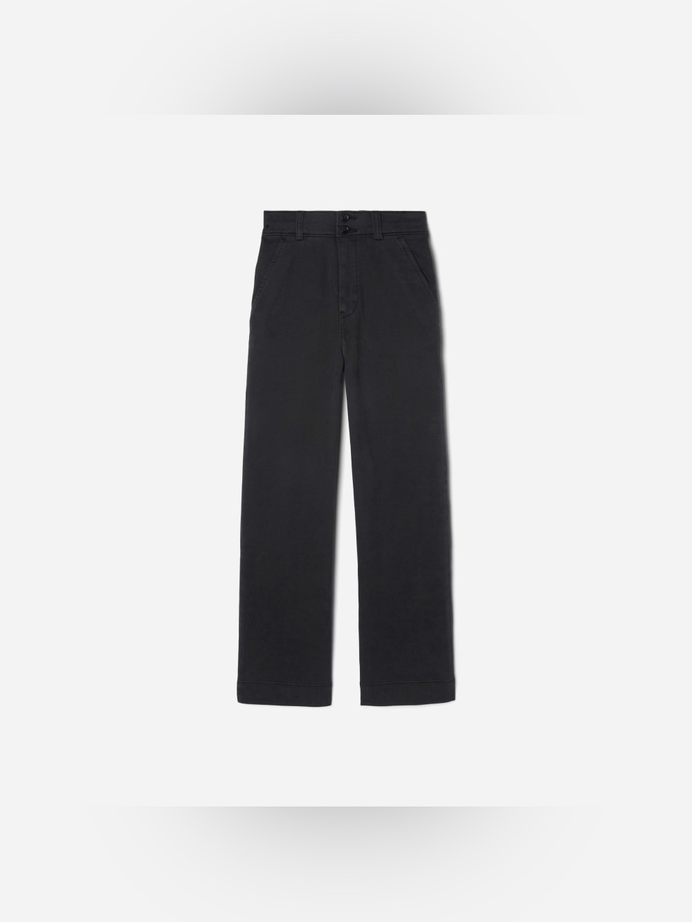 Everlane THE ORGANIC WIDE-LEG PANT in washed black - Picture 3 of 12